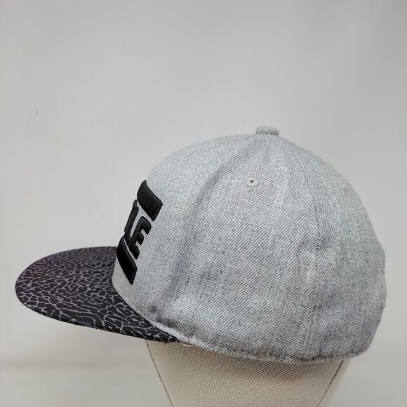 Hustle Snapback Hat Gray One Size Adjustable Embroidered 6 Panel Sole Addiction - Picture 3 of 7